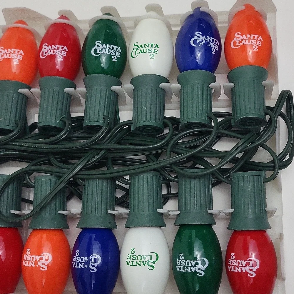 Disney Santa Clause 2 Promotional C9 Christmas Lights Vintage